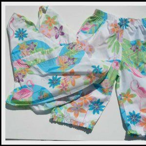 Corkey's Kids Tropical Ruffle Pant Top Set Size